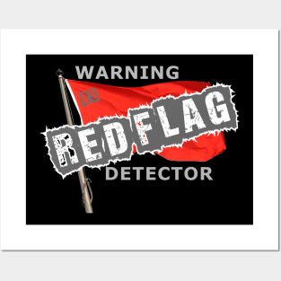 red flag bs warning detector Posters and Art